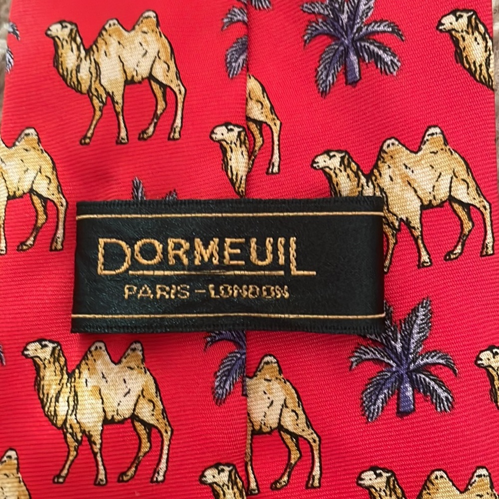 Vintage Red Tie With Camel Pattern - image 4